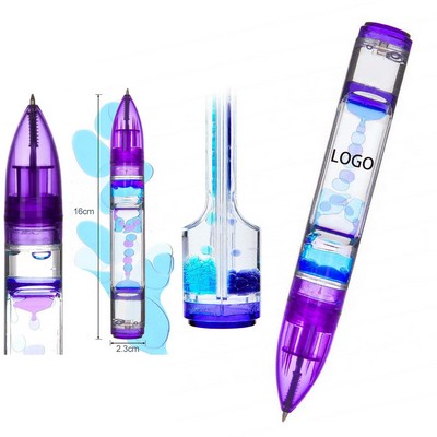 Liquid Oil Hourglass Pen