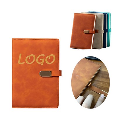 A5 Lined Journal Notebook With Magnetic Buckle And Pen Slot