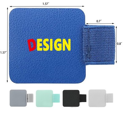 Self Adhesive Leather Pencil Holder with Elastic Loop for Notebooks Journals Planners Tablet Case