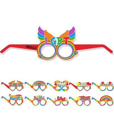 Rainbow Pride Paper Eyeglasses