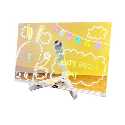 USB LED Note Board Acrylic with Light and 7 Colors Pen