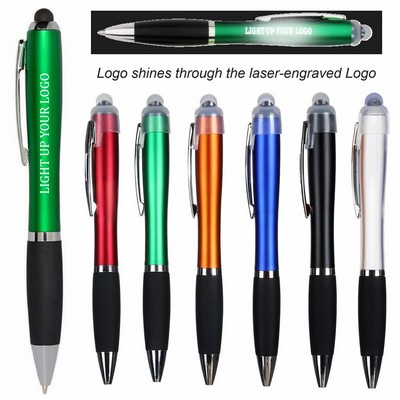 Light-Up Logo Stylus Twist Pen