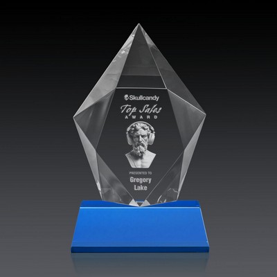 Devron Award on Base (3D) - Optical/Sky Blue 9¾"