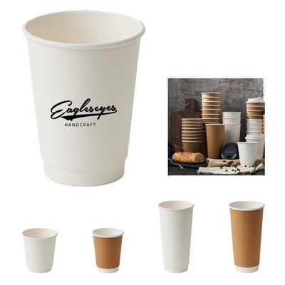 16oz Double Wall Disposable Coffeee Cup With Lid