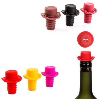 Durable Cowboy Hat Silicone Wine Cap Bottle Stopper