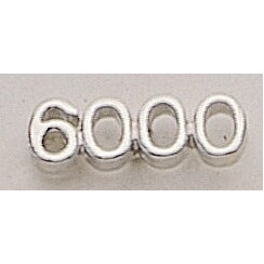 6000 (numeral) Marken Design Cast Lapel Pin (Up to 7/8")