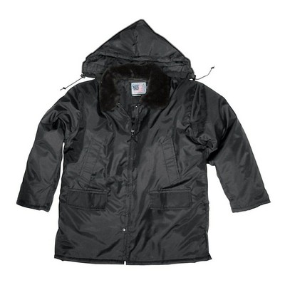 Nylon Parka w/Zip Off Hood & Pile Collar- (Imported)