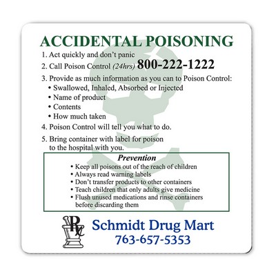 Health & Safety Accidental Poisoning Magnet