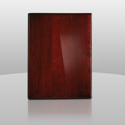 Rosewood Brown Piano Finish Plaque w/Built-In Wall Hanger (9"x12"x1")