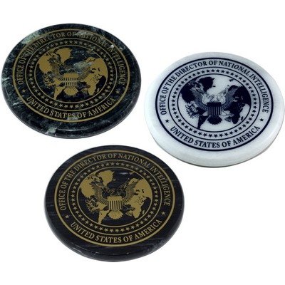 Black Marble Coaster / Paperweights (4")