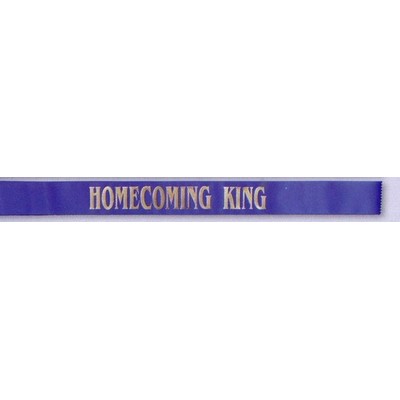 3"x 72" Stock "Homecoming King" Sash