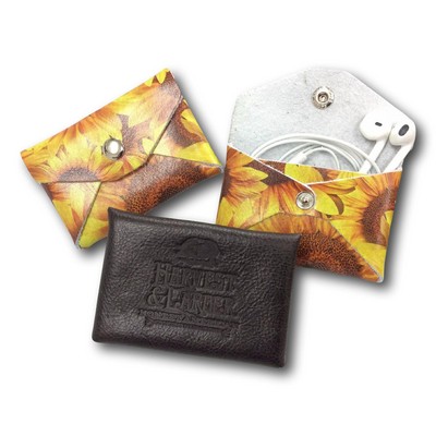 Genuine Leather Business Card/ Coin Case (4-Color)