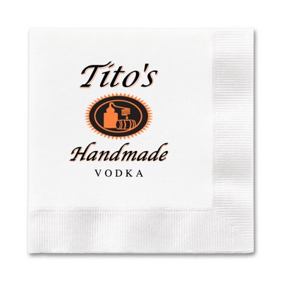 3-Ply White Beverage Napkin