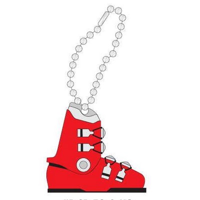 Ski Boot Promotional Key Chain w/ Black Back (12 Square Inch)