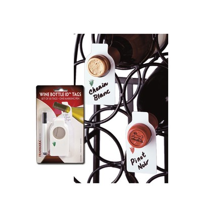 Wine Bottle Plastic ID™ Tags w/Pen (Set of 50)