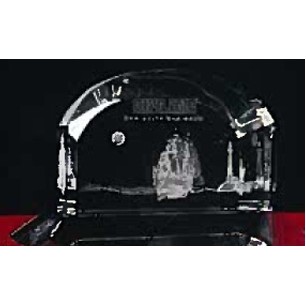 Custom 3D Image in Crystal Grand Arch Award (6 3/4"x4"x3 3/4")