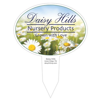 White Durable Plastic | Custom | Die Cut Shape | .030" Thickness | Full Color | 10 or Less Sq In