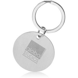 Simple Polish Chrome Round Key Chain