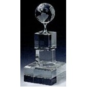 Optic Crystal Globe Award (7½"x3")