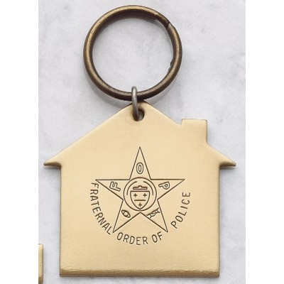 Brass House Key Tag