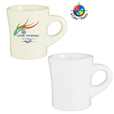 5.5 Oz. Vitrified White Mini Diner Mug - 4 Color Process