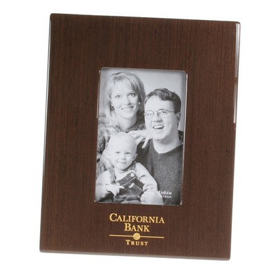 Glossy Wood Grain Picture Frame in Brown Finish (4"x6")