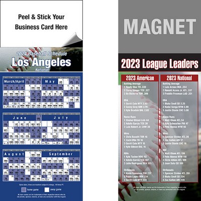 Peel & Stick Los Angeles (NL) Pro Baseball Schedule Magnet (3 1/2"x8 1/2")