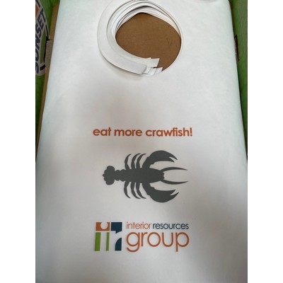 Adult Disposable Small Quantity Bibs w/Ties (Full Color Imprint)