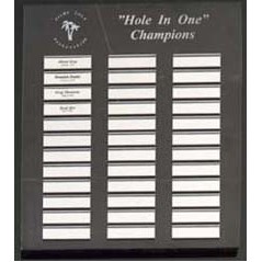 Black Genuine Marble Perpetual Plaque w/48 Names (18"x18")