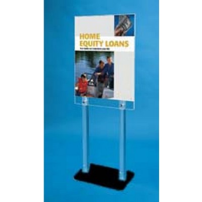 Acrylic Floor Standing Poster Holder w/Black Base (22" x 28")