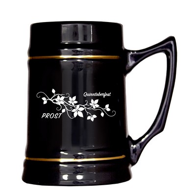 22 Oz. Black College Stein