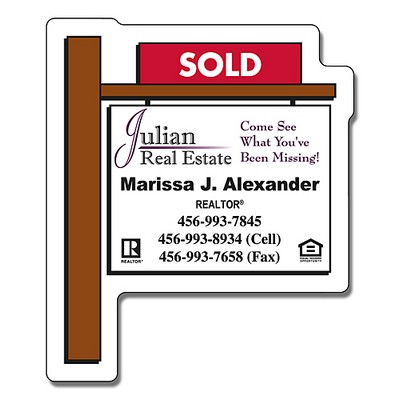 Real Estate Magnet - Sold Yard Sign Shape (2.25x2.75) - 25 mil.