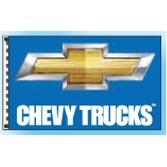 Authorized Dealer Free Flying Drape Flags (Chevy® Trucks- Blue) (2.5' x 3.5')