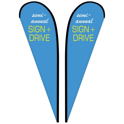 10' Double Sided Custom Portable Teardrop Banners