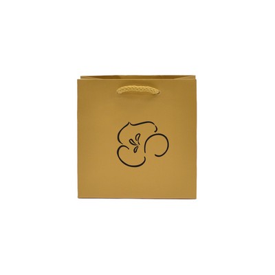 Matte Gold Dust Traditional Shape Paper Euro Tote (6.5"x3.5"x6.5")