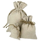 Linen Pouch w/Hemp Drawstring (6"x14")