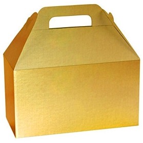 Gold Gable Gift Basket Box (8½"x5"x5½")