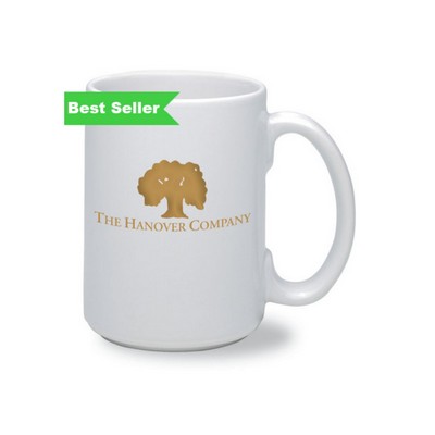 Jumbo White Mug 15 Oz.