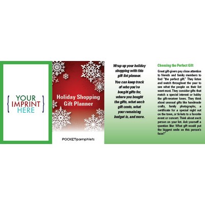 Holiday Shopping Gift Planner Pocket Pamphlet