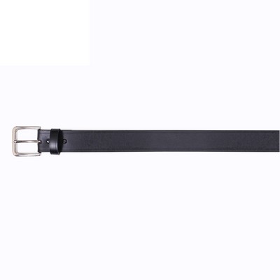 Black Bonded Leather 1 3/4" Garrison Belt w/ Chrome Buckle (52" to 54")