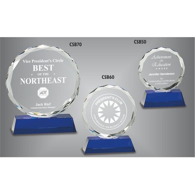 Sunflower Optic Crystal Award (7"D)