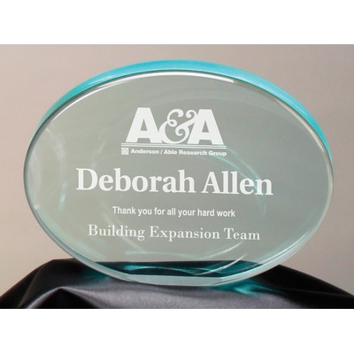 Jade Acrylic Oval Award