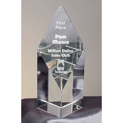 7 1/8" Clear Kryptonite Diamond Crystal Shard Award