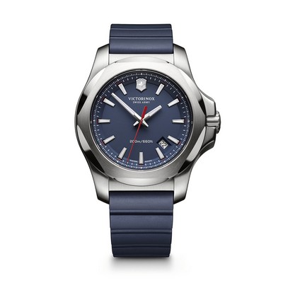 Swiss Army INOX Blue Dial W/ Blue Genuine Rubber Strap