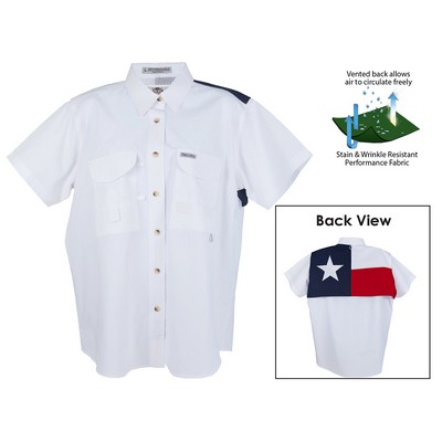 Ladies Texas Flag Short Sleeve Fishing Shirt