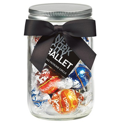 12 Oz. Glass Mason Jar w/ Lindt® Truffles