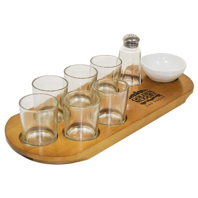 Shot Serving Tray w/ Garnish Bowl