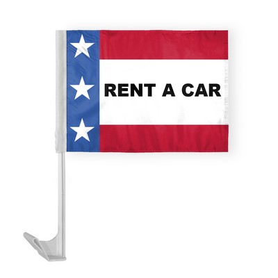 Patroitic Rent A Car Car Flags 12x16 inch