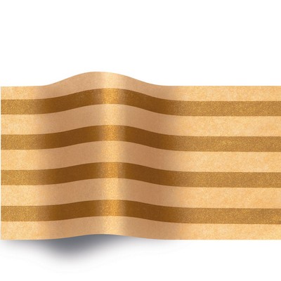 Precious Metals Gold Stripe on Sun Gold Stock Design Tissue Paper (B)