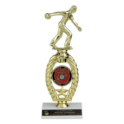 11" Sports Trophy w/2" Medallion Insert & Figure